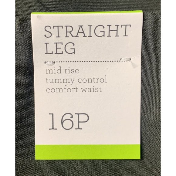 Style & Co Dress Pants Womens 16P Green Straight Leg Tummy Control Comfort Waist - Picture 3 of 7